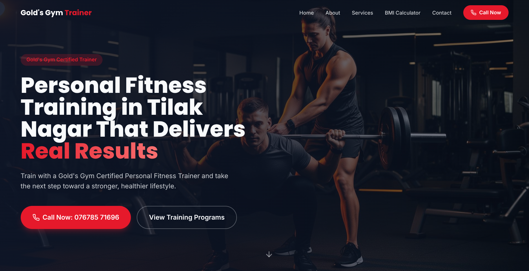 Gold's Gym Certified Personal Fitness Trainer